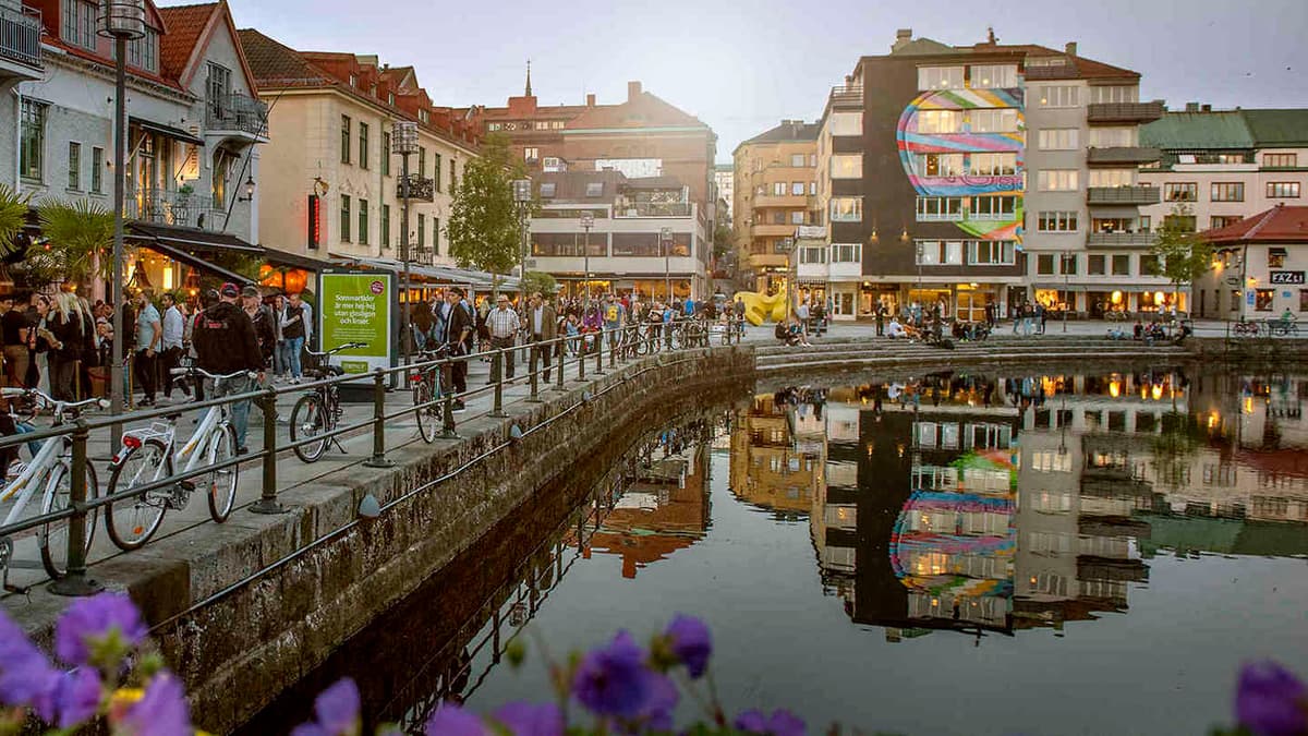 Borås - Textilstaden Vy över Borås centrum
