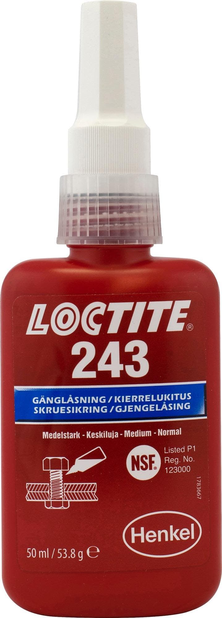Loctite 243 Gänglåsning medelhög styrka 50 ml