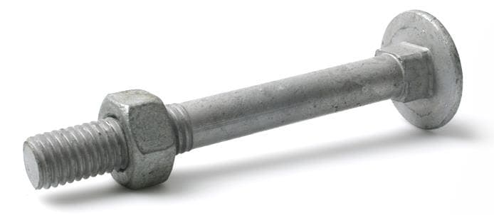 Arvid Nilsson 14910240 Vagnsbult M10 MVBF 4.6, FZV, med mutter M10x240 mm, 25-pack