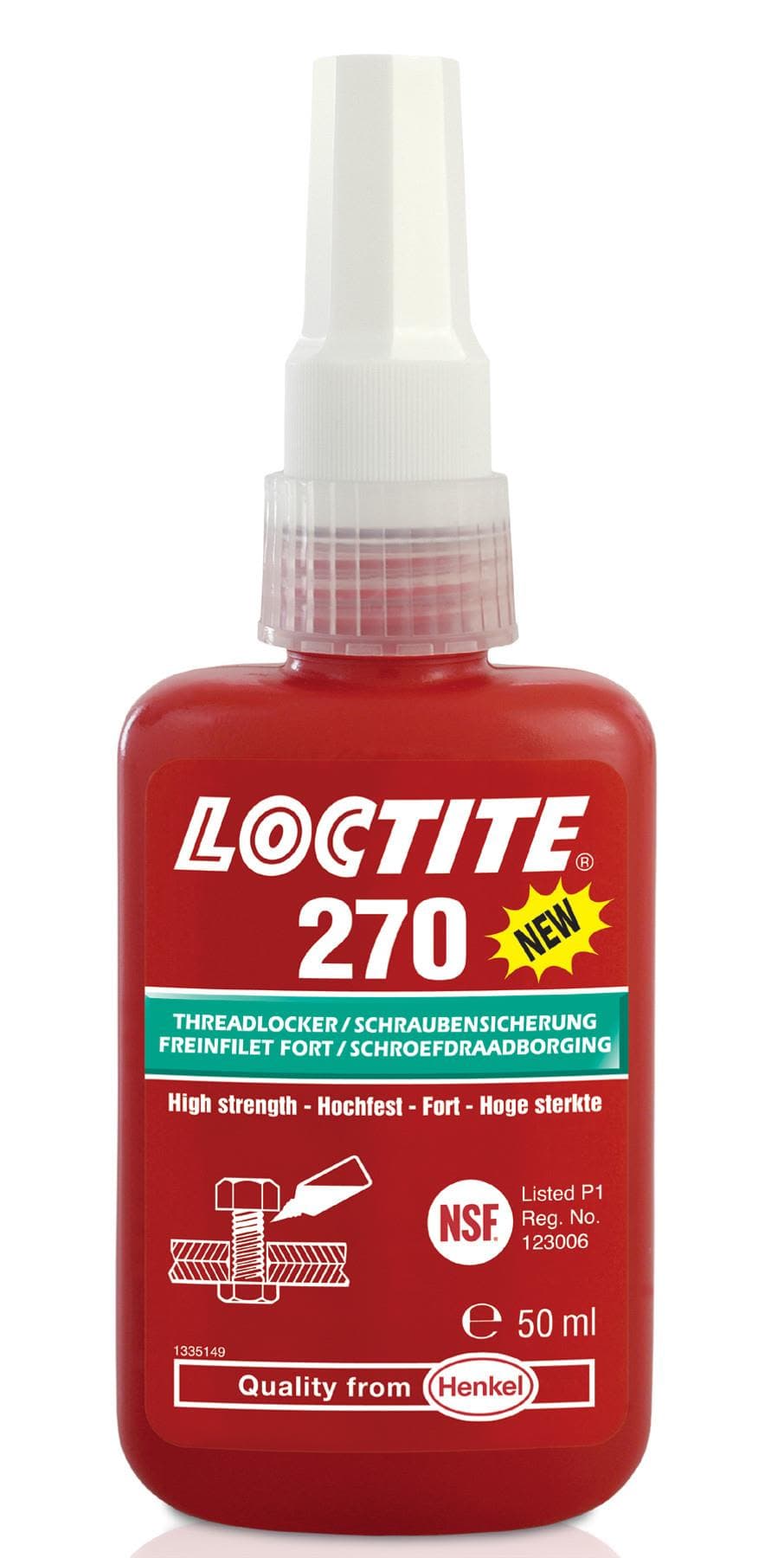 Loctite 270 Gänglåsning hög styrka 50 ml