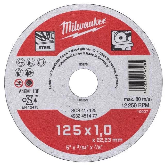 Milwaukee SCS 41 Contractor Kapskiva 125x1 mm