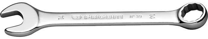 Facom 39.13 U-ringnyckel kort, vinklad 15°, 13mm