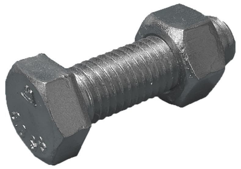 Stafa 0118600030 Stålbyggnadsskruv 20 mm, med mutter, FZB 8.8, EN 15048 20 x 80 mm, 25-pack